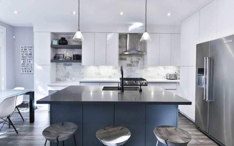 gambar desain dapur mewah minimalis besi
