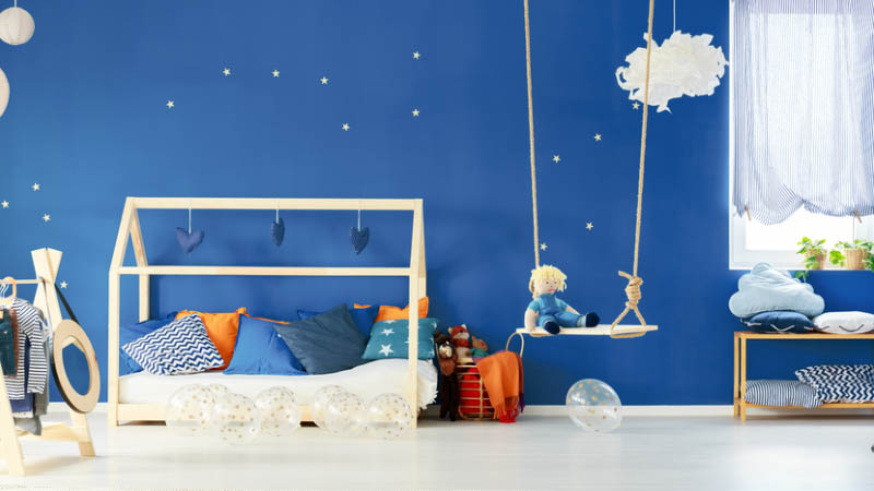 warna cat biru untuk kamar anak laki