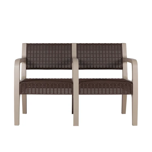 Kursi Sofa Plastik Olymplast Modern dengan Tanganan 2 Dudukan (OSC-R (H) 2 Seater)