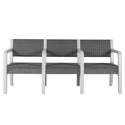 Kursi Sofa Plastik Olymplast Modern dengan Tanganan 3 Dudukan (OSC-R (H) 3 Seater)